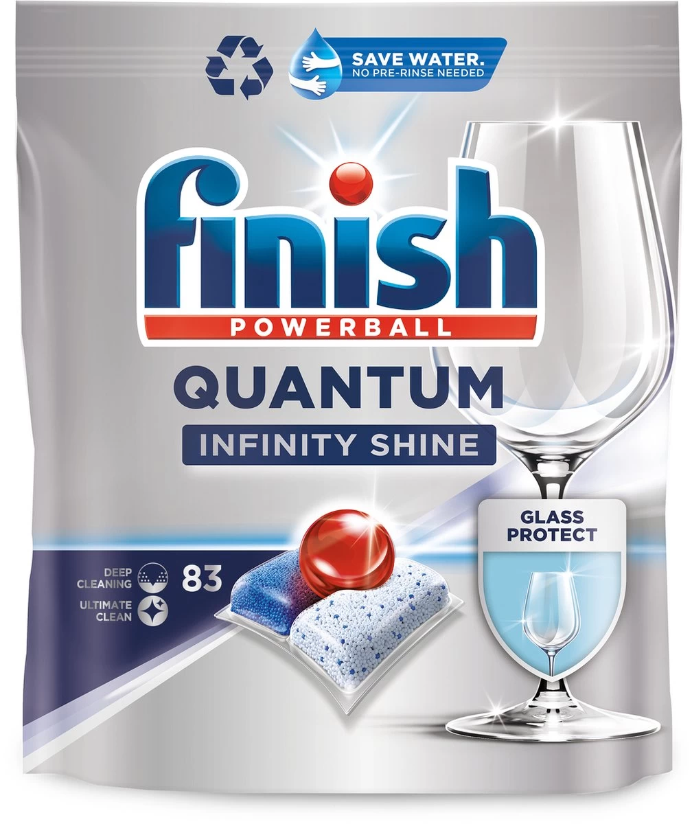 Finish Quantum Infinity Shine Vaatwastabletten - 83 Capsules