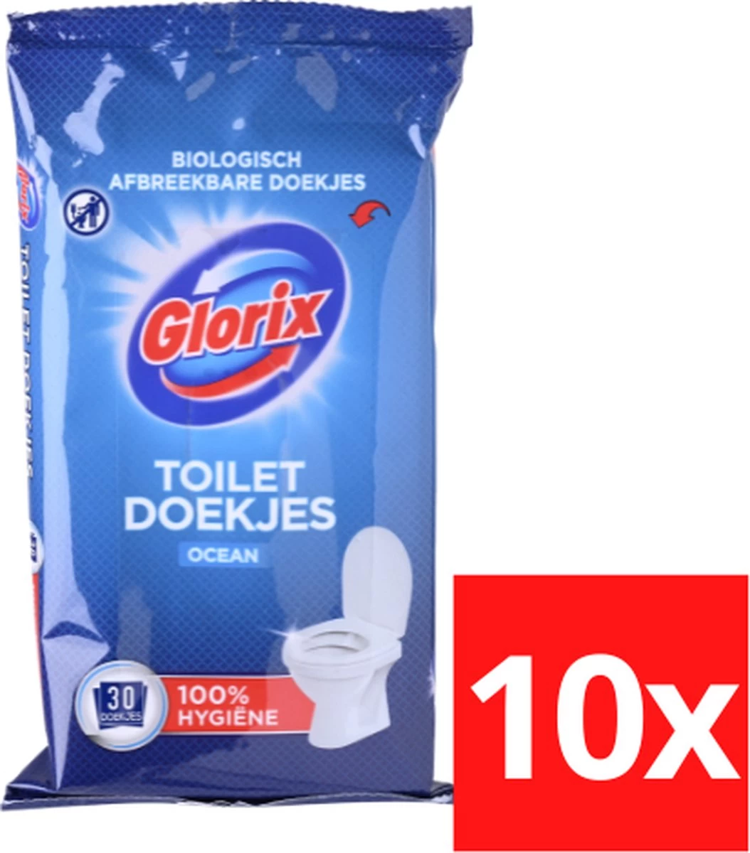 5 Pakken Glorix Toiletdoekjes Ocean 30st