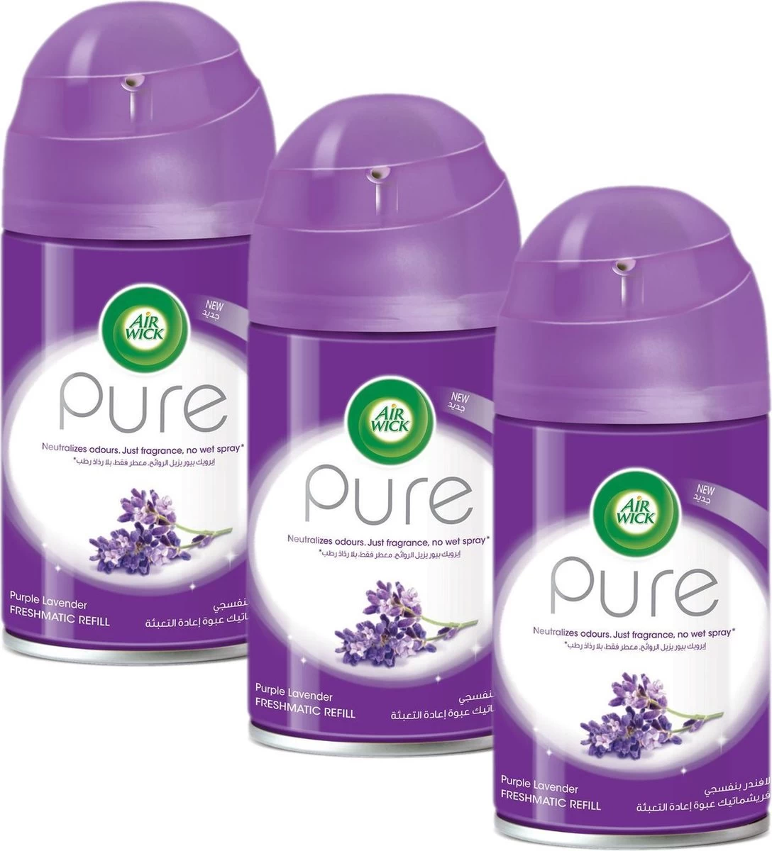 Air Wick Freshmatic Automatische Spray Luchtverfrisser - Paarse Lavendel Navulling - 3 Stuks - Voordeelverpakking - Afbeelding 6