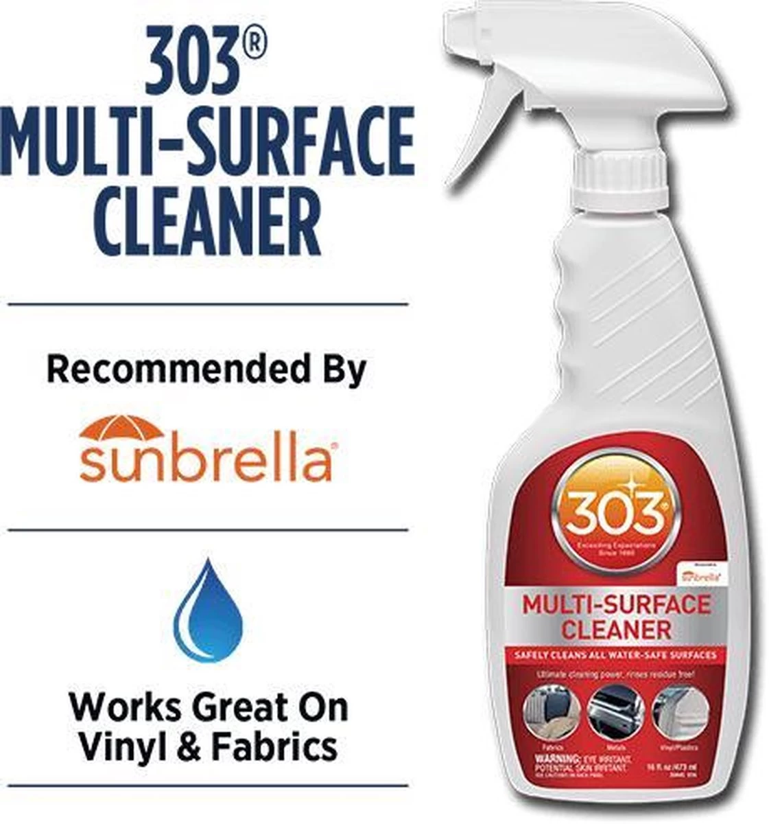303® Multi-Surface Cleaner - 946 Ml | Veilig Voor Alle Soorten Bekleding En Vinyl. Vlekken Verdwijnen Binnen Enkele Minuten En Verkleurde Oppervlakken Komen Weer Tot Leven. - Afbeelding 5