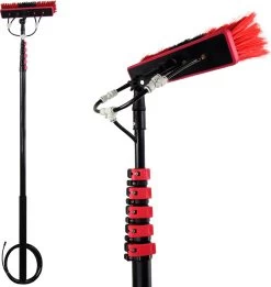 Kibani Telescoop Borstel 6m - Telescoopsteel Ramenwassen - Telescoopsteel Met Borstel - Telescoopsteel - Telescoopsteel Met Waterdoorvoer - Ramenwassen - Raamwisser Met Telescoopsteel - Telescoopstelen