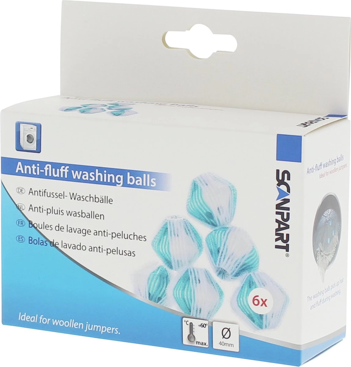 Scanpart Wasballen Voor Wasmachine - Anti Haar - Ook Geschikt Voor Dierenharen - 6 Stuks - Afbeelding 2