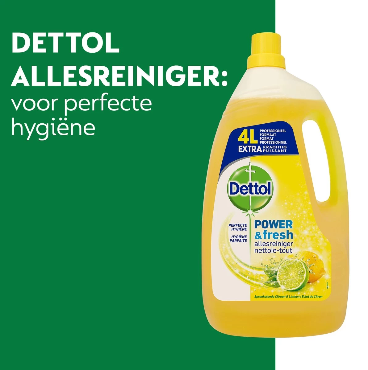 Dettol - Power & Fresh - Allesreiniger - Citrus - 3 X 4 Liter - Afbeelding 3
