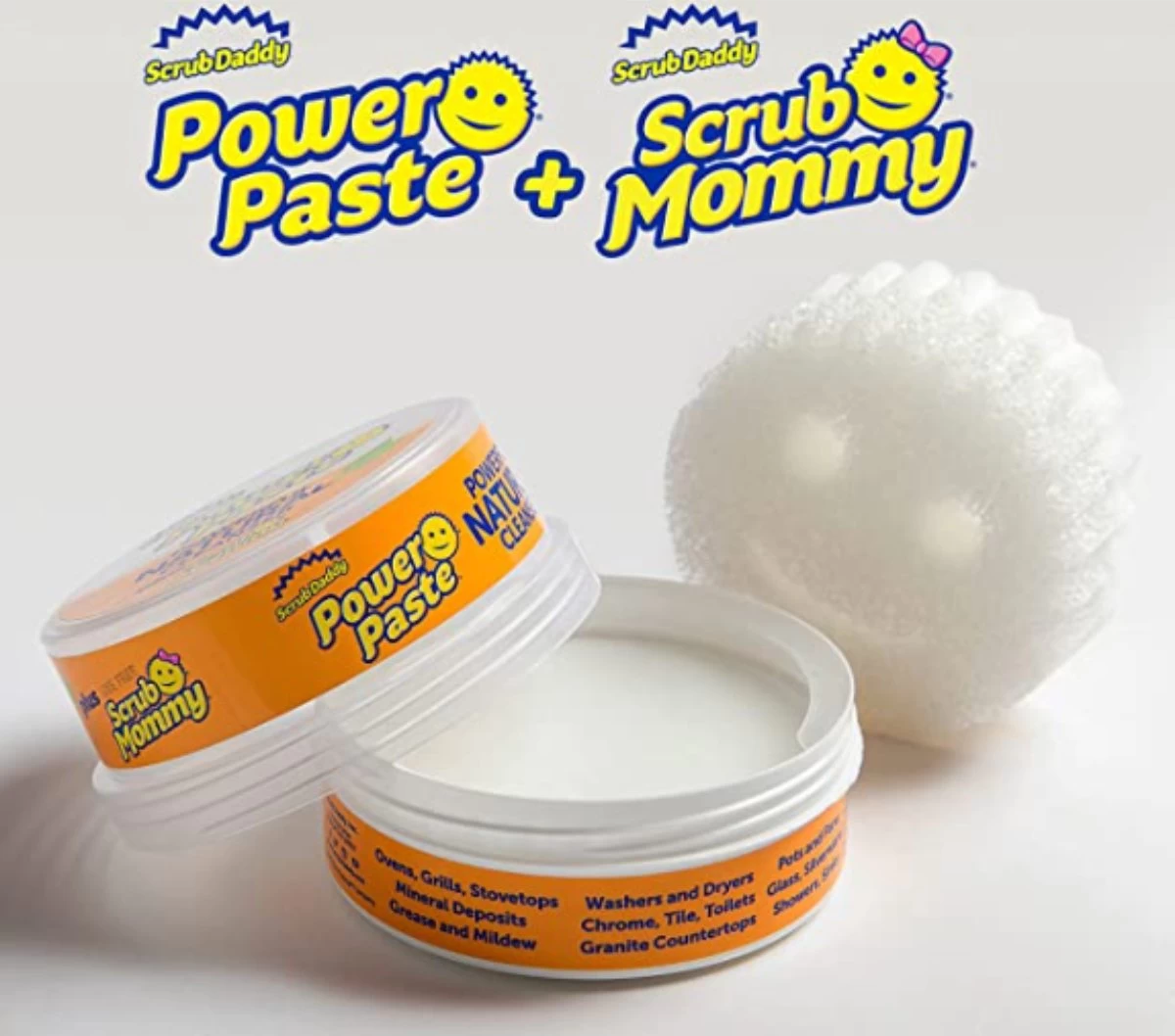 The Orginal Scrub Daddy Power Paste Schoonmaakmiddel Incl. Original Scrub Mommy Wit - Afbeelding 2
