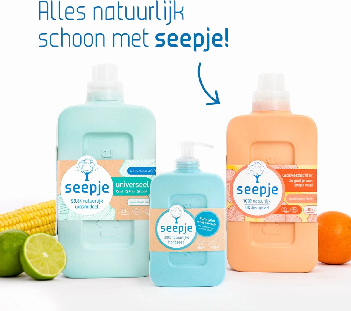 Seepje Wasverzachter - Pioenroos En Cederhout – Natuurlijke Ingredienten - 4 X 30 Wasbeurten - 4 X 750ML - Afbeelding 7