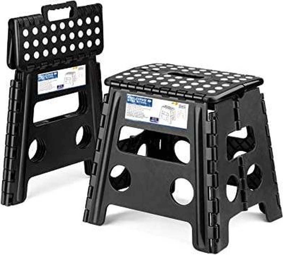 Buxibo - Kruk - Krukje - Keukentrap - Keukentrapje - Opvouwbaar Trapje - Keuken/Badkamer/Schuur Trapje - 29 X 24 X 40cm - Afbeelding 13