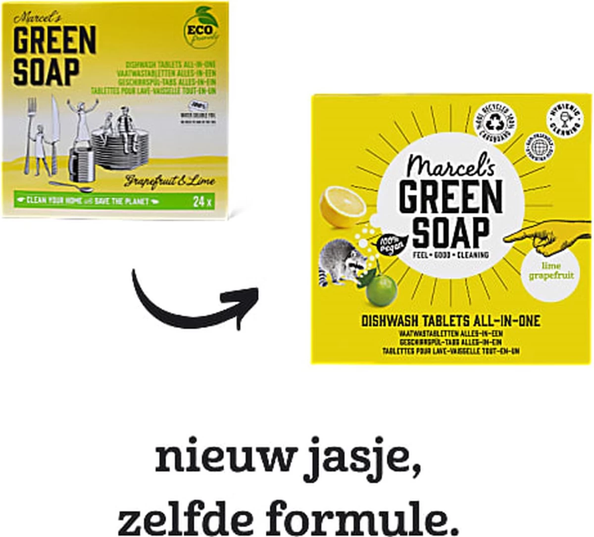 Marcel's Green Soap Vaatwastabletten Grapefruit & Limoen - 25 Stuks - Afbeelding 12