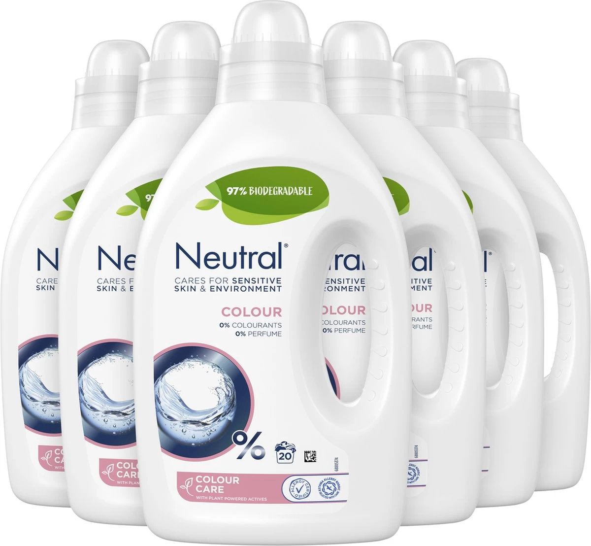 Neutral Vloeibaar Wasmiddel Kleur - 6 X 20 Wasbeurten - Voordeelverpakking - Afbeelding 3