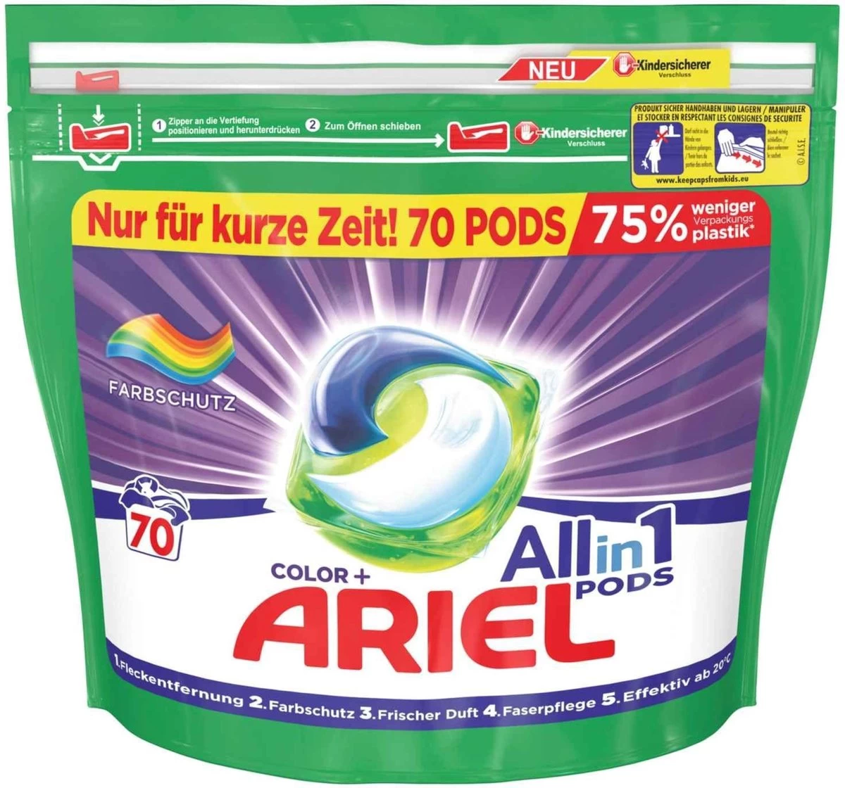 Ariel All-in-1 Pods Kleur & Stijl Wasmiddel Capsules - 140 Stuks (2 X 70) - Afbeelding 2