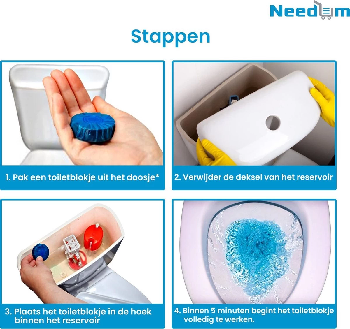 Needum ® Toiletblokjes Voor Inbouwreservoirs – WC-blokjes – Toiletblokken In Een Voordeelverpakking – 30 Stuks - Afbeelding 7