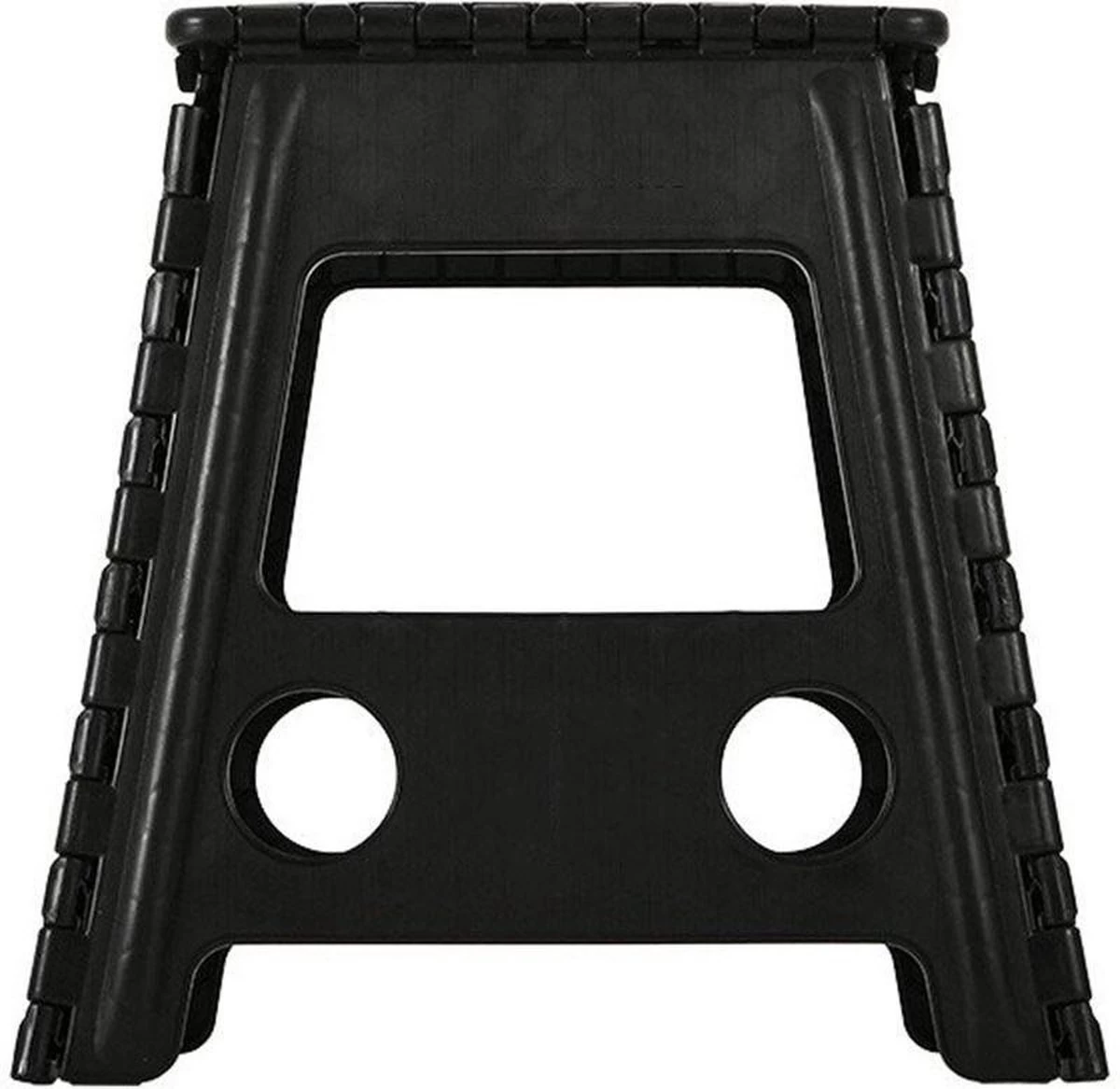 Merkloos Verdikt Kunststof Klapkruk-draagbaar-opvouwbare Kruk-Met Antislip Oppervlak Zwart 29x22cmx45cm - Afbeelding 3