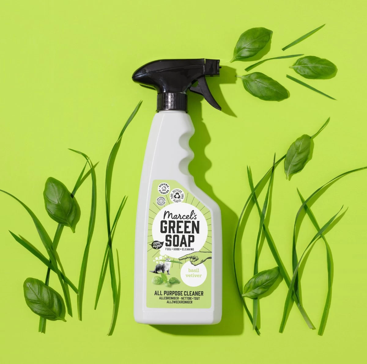Marcel's Green Soap Allesreiniger Spray Basilicum & Vertivert Gras - 6 X 500 Ml - Afbeelding 2