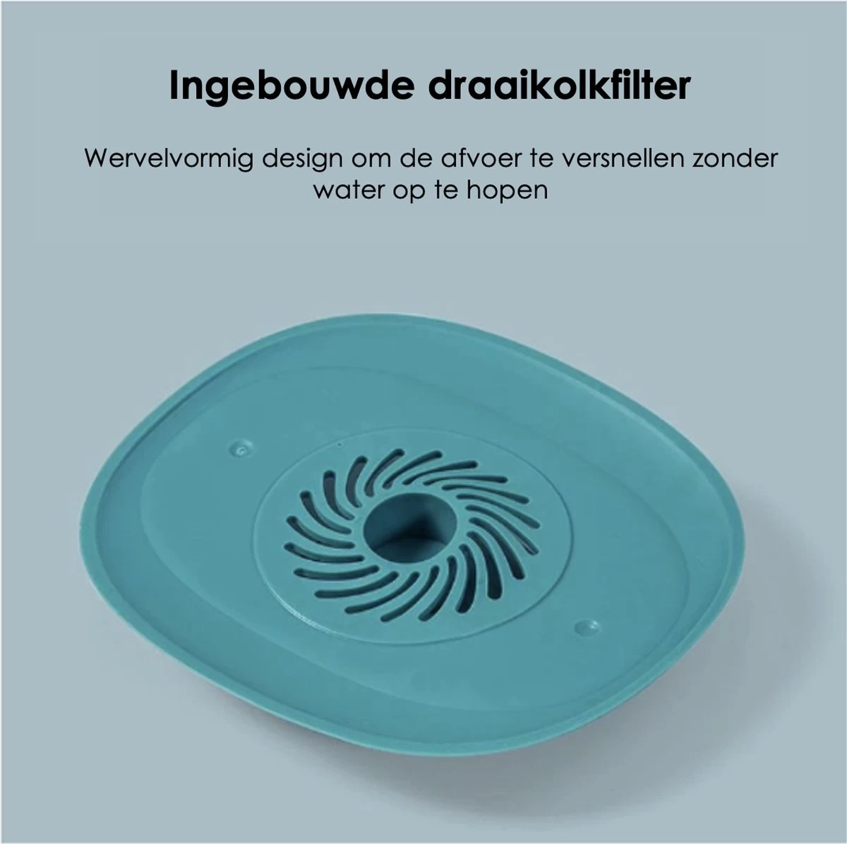 Heuts Goods - Gootsteenzeef - Gootsteenstop - Afvoerzeef - Afvoerstop - Spoelbal - Bad - Douchebak - Keuken - Wasbak - Badkuip - Siliconen - Donkerblauw - Afbeelding 3