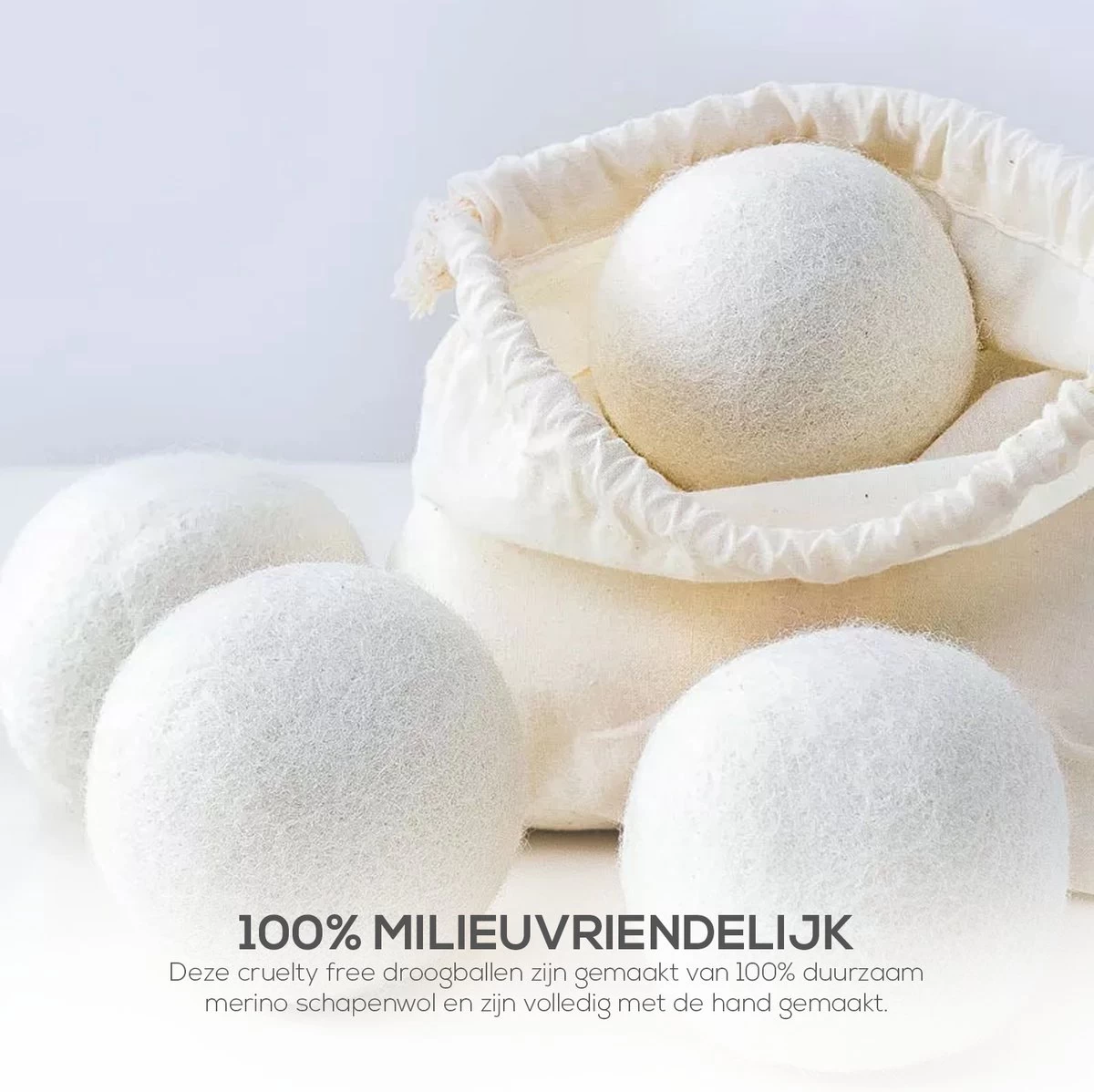 Merino Wollen Drogerballen XL - 10 Stuks - Herbruikbare Wasballen - Natuurlijke Wasverzachter - Wasbollen - Dryer Balls - Duurzame Nieuw-Zeelandse Droogballen - Afbeelding 4