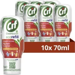 Cif CleanBoost Power & Shine Keuken Ecorefill Capsules - 10 X 70 Ml - Voordeelverpakking