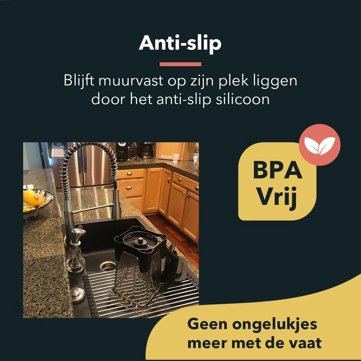 HYP. Afdruiprek Voor Afwas RVS - Pannen Rooster Hittebestendig - Afdruiprooster - Pannenonderzetter - Afkoelrooster - Camping - Rolmat - Afbeelding 6