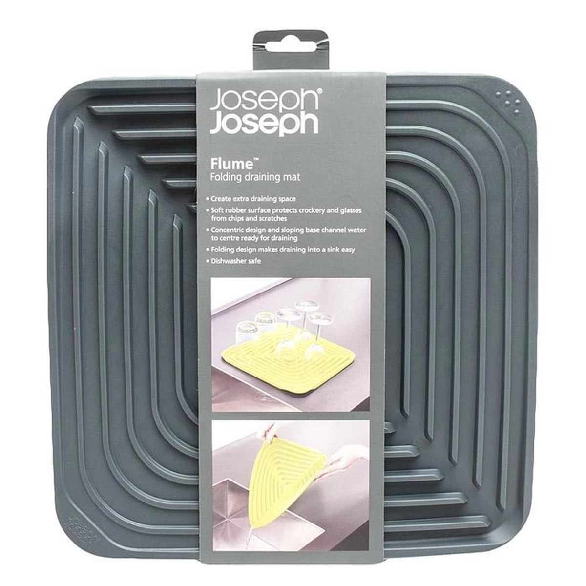 "Joseph Joseph Afdruipmat - Flume - Large - 31 X 43,5 Cm - Grijs" - Afbeelding 5