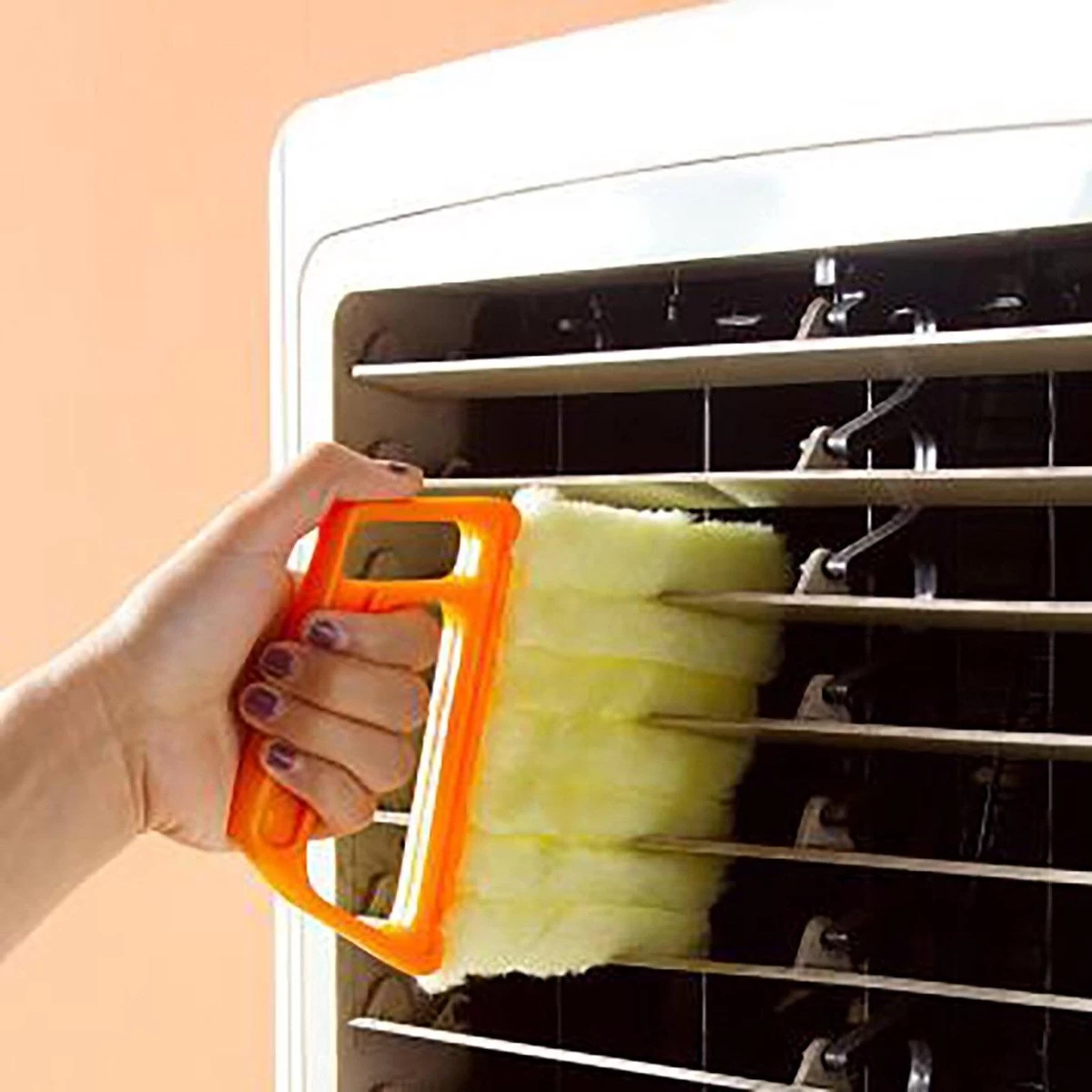 Nuttig Microfiber Venster Reinigingsborstel Airconditioner Duster Cleaner Met Wasbare Jaloezie Blade Schoonmaakdoekje - Afbeelding 2