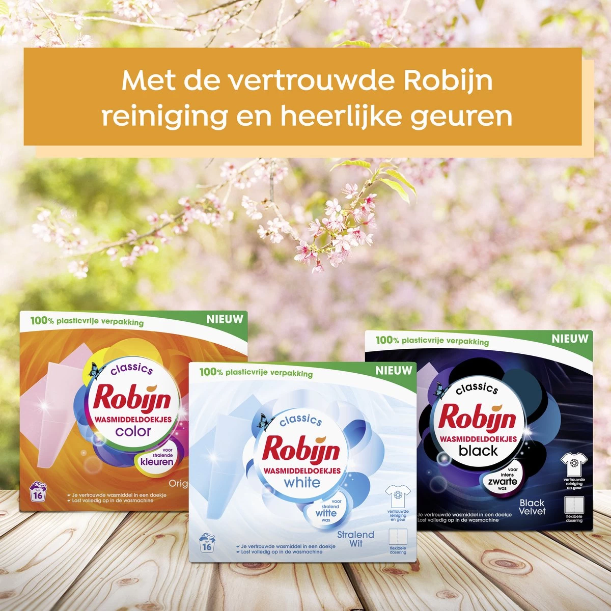 Robijn Classics Stralend Wit Wasmiddeldoekjes 16 Wasstrips - Afbeelding 9