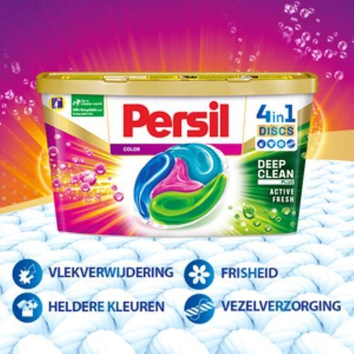 Persil® Persil Discs Color Wascapsules - Wasmiddel Capsules - Voordeelverpakking - 28 Wasbeurten - Afbeelding 4