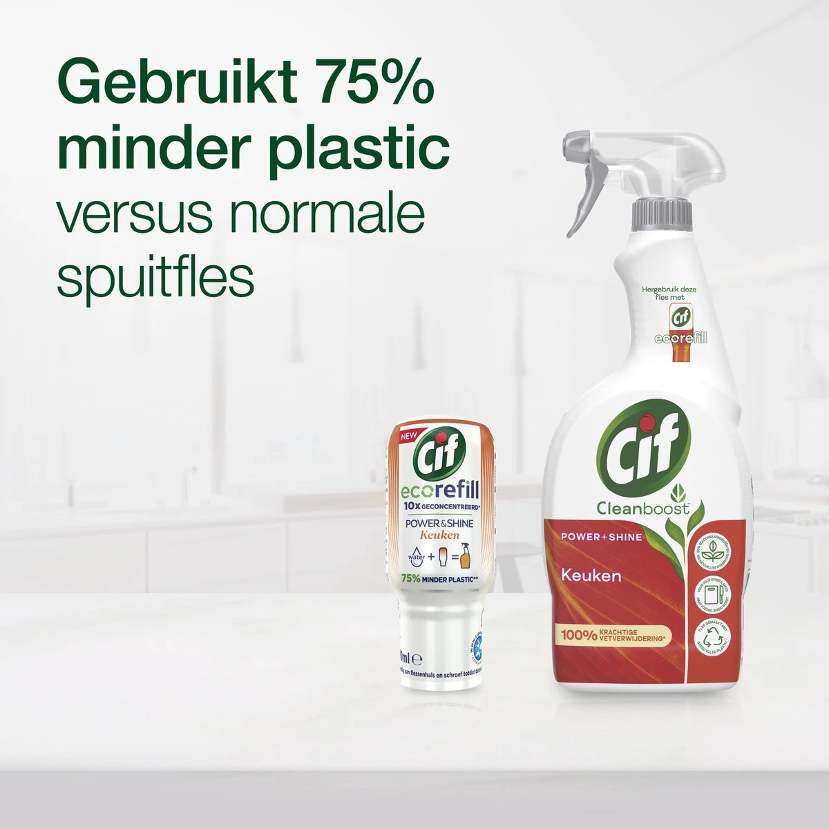 Cif CleanBoost Power & Shine Keuken Spray - 6 X 750 Ml - Voordeelverpakking - Afbeelding 6