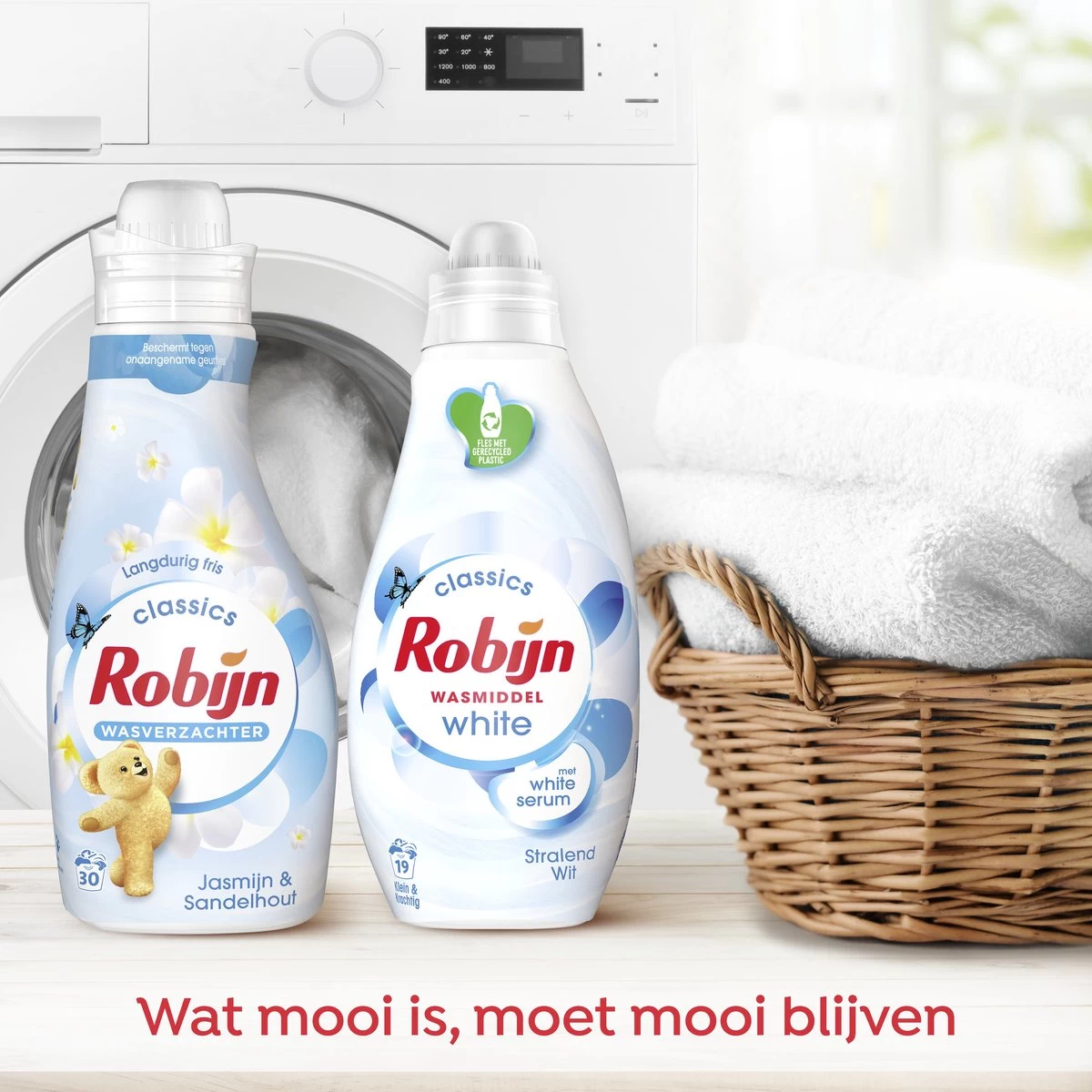 Robijn Perfect Match Stralend Wit En Jasmijn & Sandelhout Wasmiddel En Wasverzachter - 5 Stuks - Voordeelverpakking - Afbeelding 6