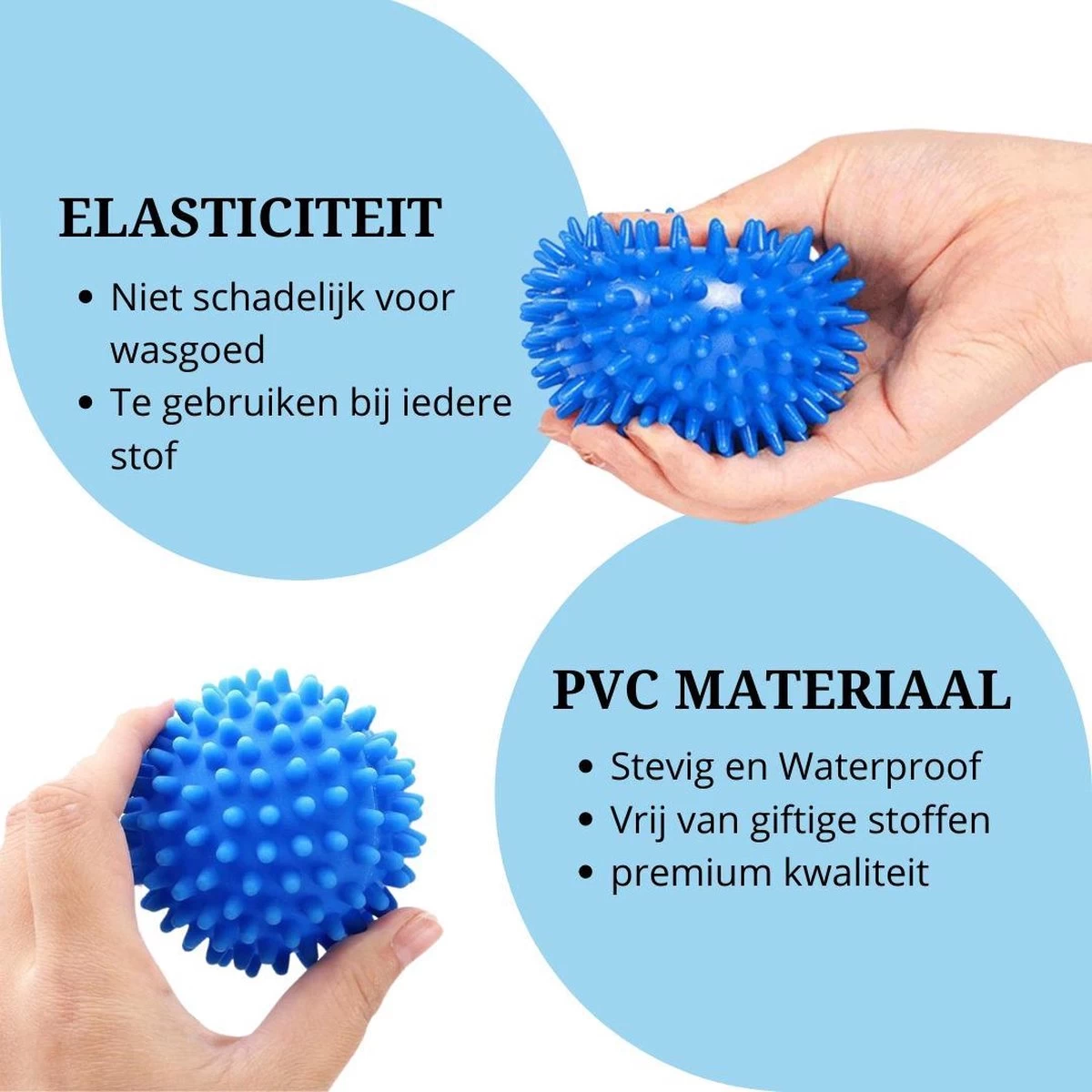 Wasdroger Ballen - Wasbol - Droogballen - Wasbal - Wasballen - Drogerballen - Wasballen Voor Wasmachine - 4 Stuks - Afbeelding 5