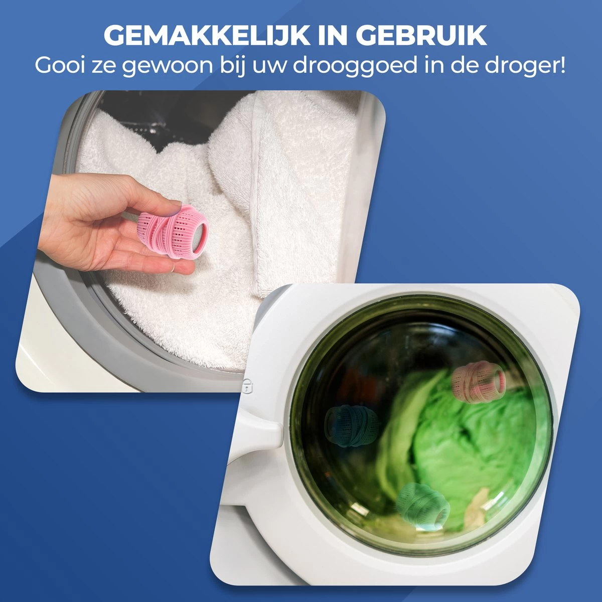 Roegaarden Drogerballen - Droogballen - Met Spons - Duurzaam - Sneller Droog - Afbeelding 2