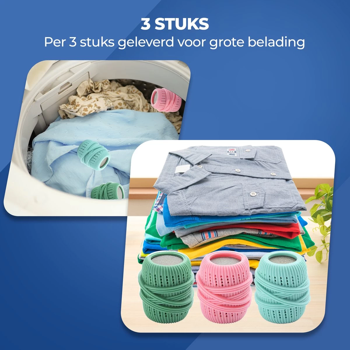 Roegaarden Drogerballen - Droogballen - Met Spons - Duurzaam - Sneller Droog - Afbeelding 6