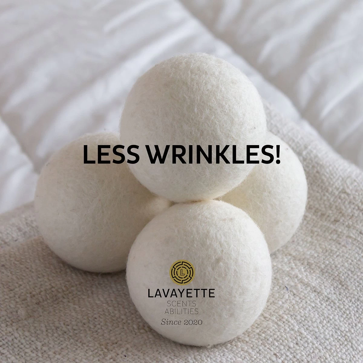 Lavayette XL Drogerballen Met 25ml Wasparfum - WasdrogerBallen – Droogballen – Wasbol – 100% Nieuw-Zeelands Schapenwol – Milieu- En Diervriendelijk – 6 Stuks - Afbeelding 4