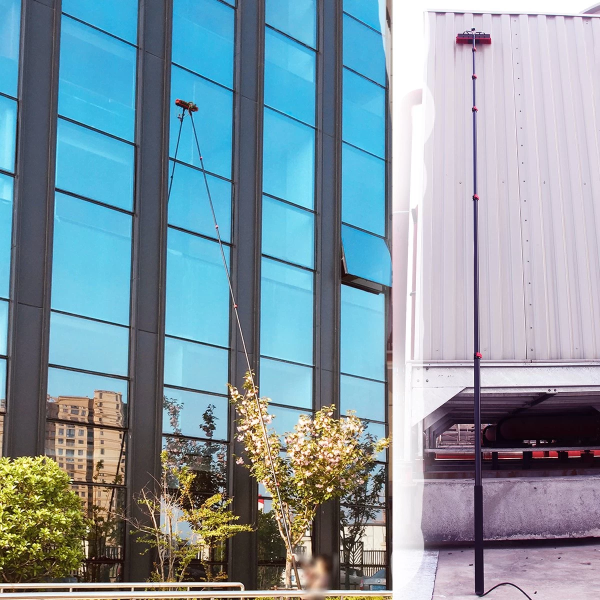 Kibani Telescoop Borstel 6m - Telescoopsteel Ramenwassen - Telescoopsteel Met Borstel - Telescoopsteel - Telescoopsteel Met Waterdoorvoer - Ramenwassen - Raamwisser Met Telescoopsteel - Telescoopstelen - Afbeelding 3