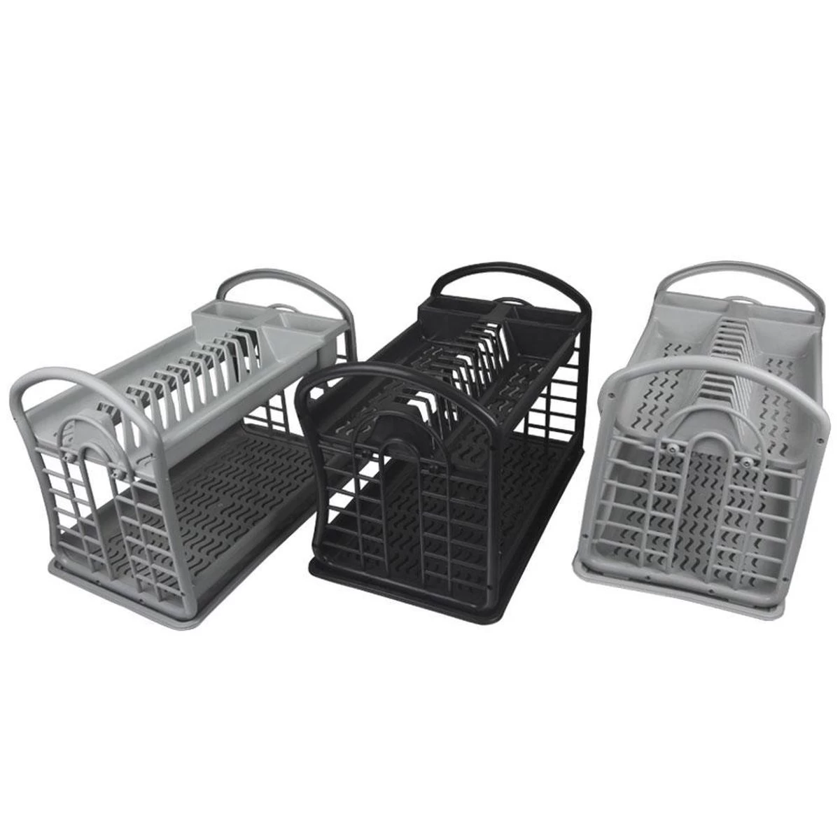 Hoffmans Afdruiprek - 2 Verdiepingen - 47x28x34 Cm - Grijs - Afbeelding 2