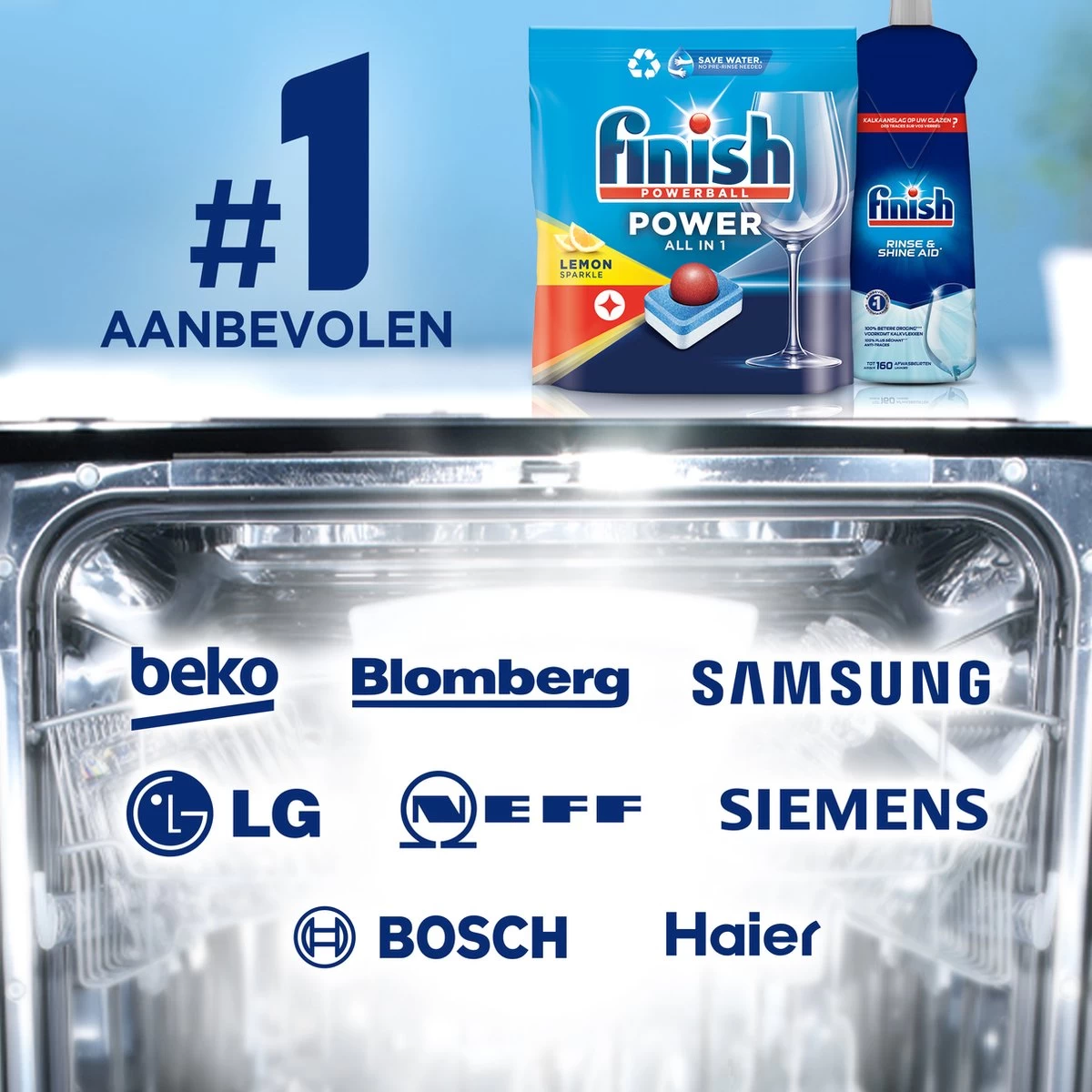 Finish Power All In One Citroen Vaatwastabletten - 100 Stuks - Afbeelding 4