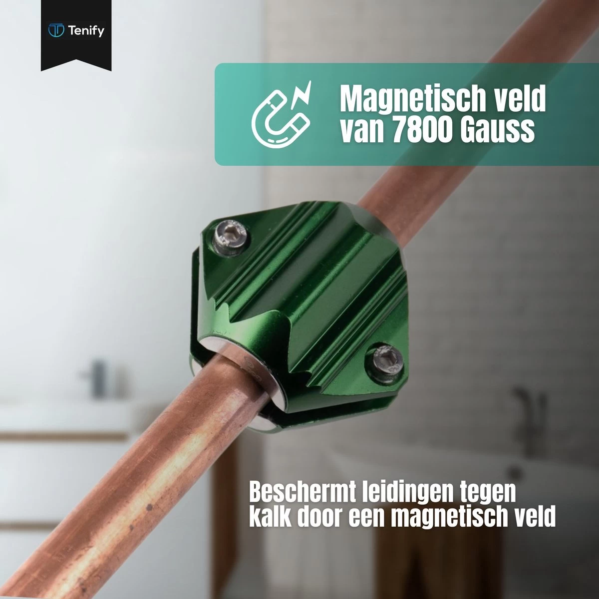 Tenify Magnetische Waterontharder - 7800 Gauss - Douche Filter - Waterverzachter - Waterontkalker - Antikalk Magneet - Waterleiding - Kalkaanslag - Afbeelding 2