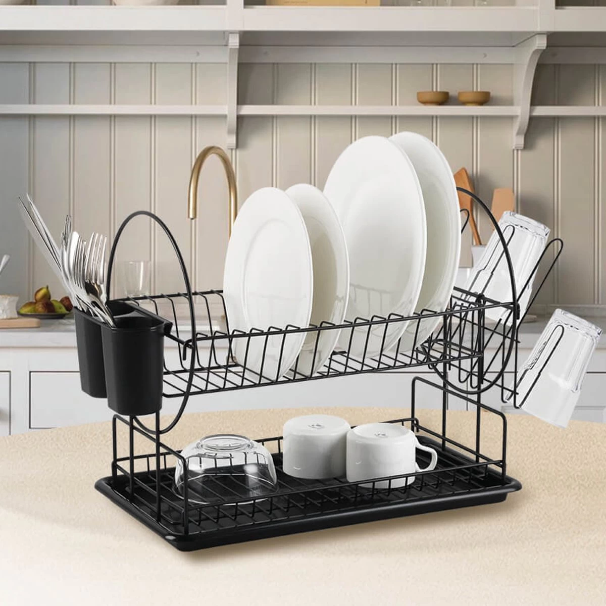 Maestro - Afdruiprek 2 Bestekrekken Wateropvangbak - 50cm - Afbeelding 2