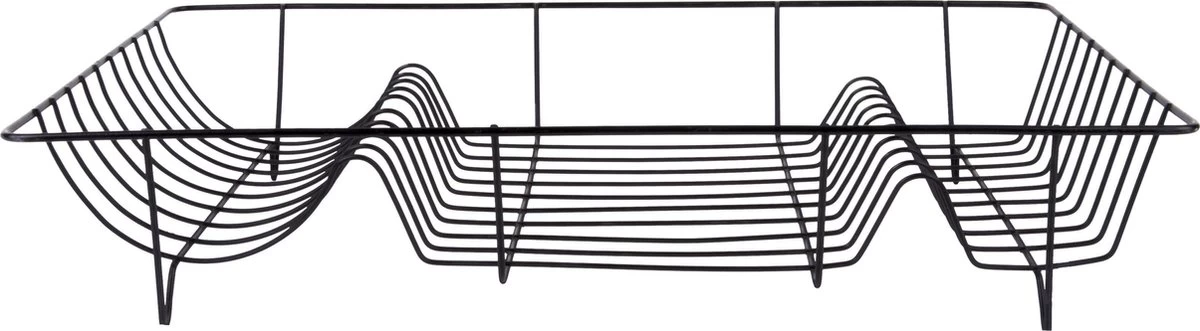 Present Time Afdruiprek - Linea Zwart Met Mat Zwarte Tray - 49x32x9,5cm - Afbeelding 2