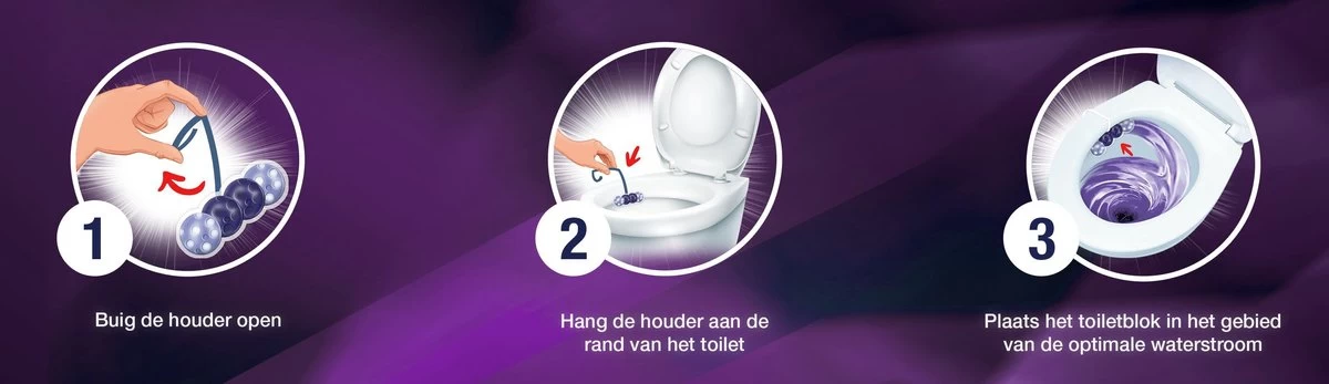 Witte Reus Paars Actief Toiletblok - Lavendel - WC Blokjes Voordeelverpakking - 10 Stuks - Afbeelding 3