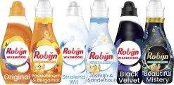 Robijn Perfect Match Stralend Wit, Black Velvet En Color Wasmiddel - En Wasverzachter Pakket - 6 Stuks - Voordeelverpakking