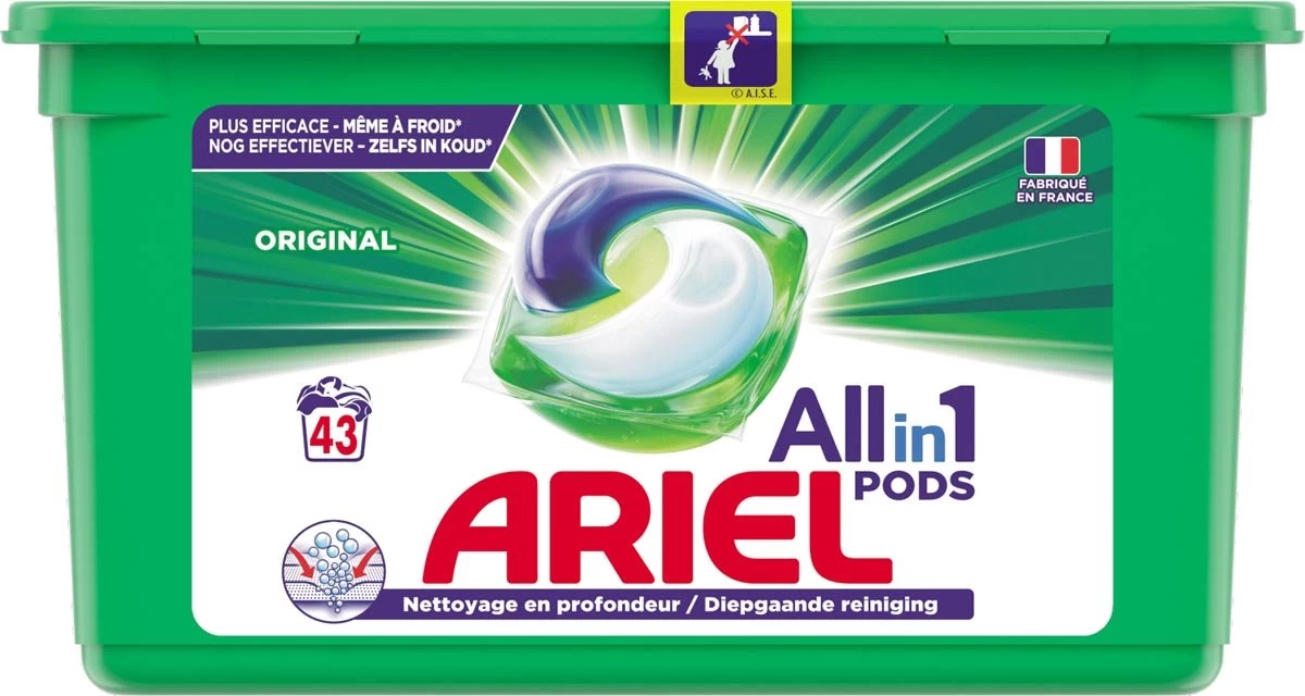 Ariel All-in-one Pods Original Wasmiddelcapsules, 43 Wasbeurten