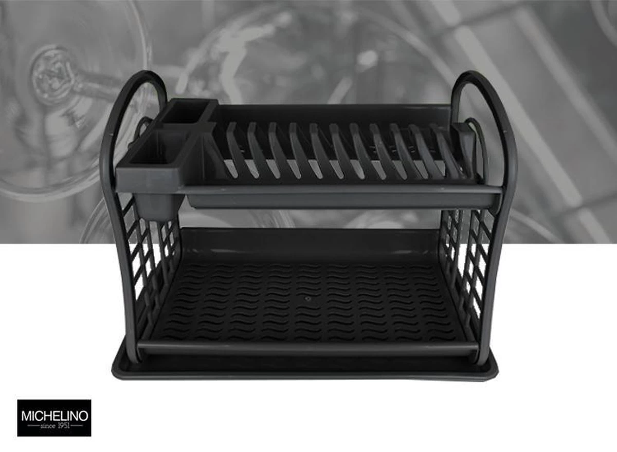 Hoffmans Afdruiprek - 2 Verdiepingen - 47x28x34 Cm - Afbeelding 3