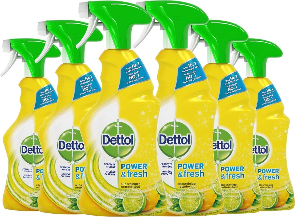 Dettol - Power & Fresh - Allesreinger Spray - Citrus - 6 X 500 Ml - Afbeelding 10