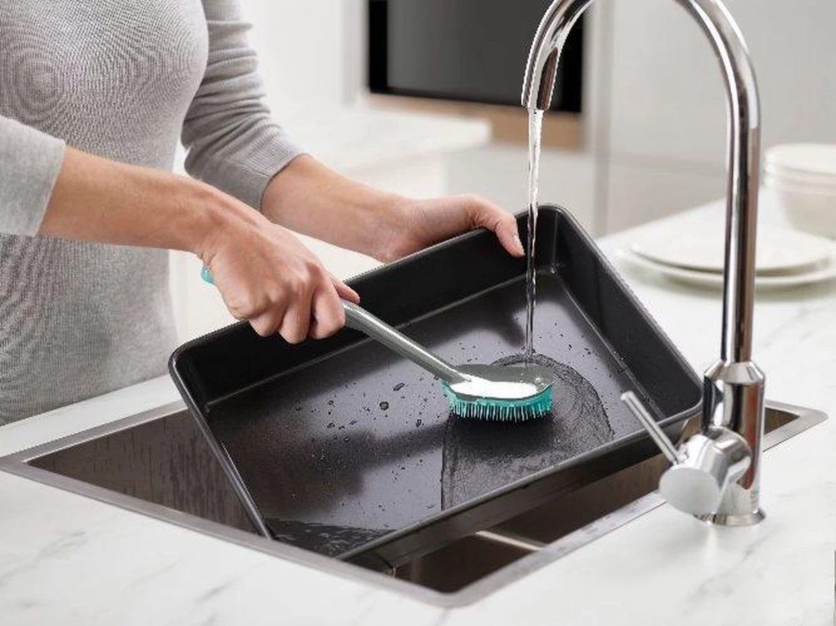 Duo Reserve Borstelkop Voor Afwasborstel, Set Van 2 Stuks, Licht Blauw - Joseph Joseph - Afbeelding 2