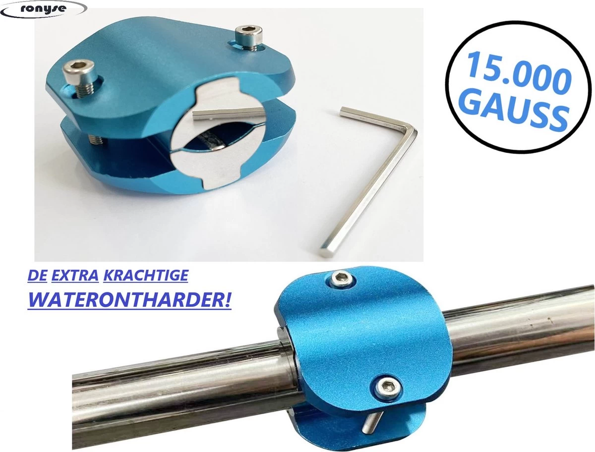 Magnetische Waterontharder 15.000 Gauss - Professionele Waterontharder Magneet - Waterontkalker Waterleiding - Blauw - Anti Kalk