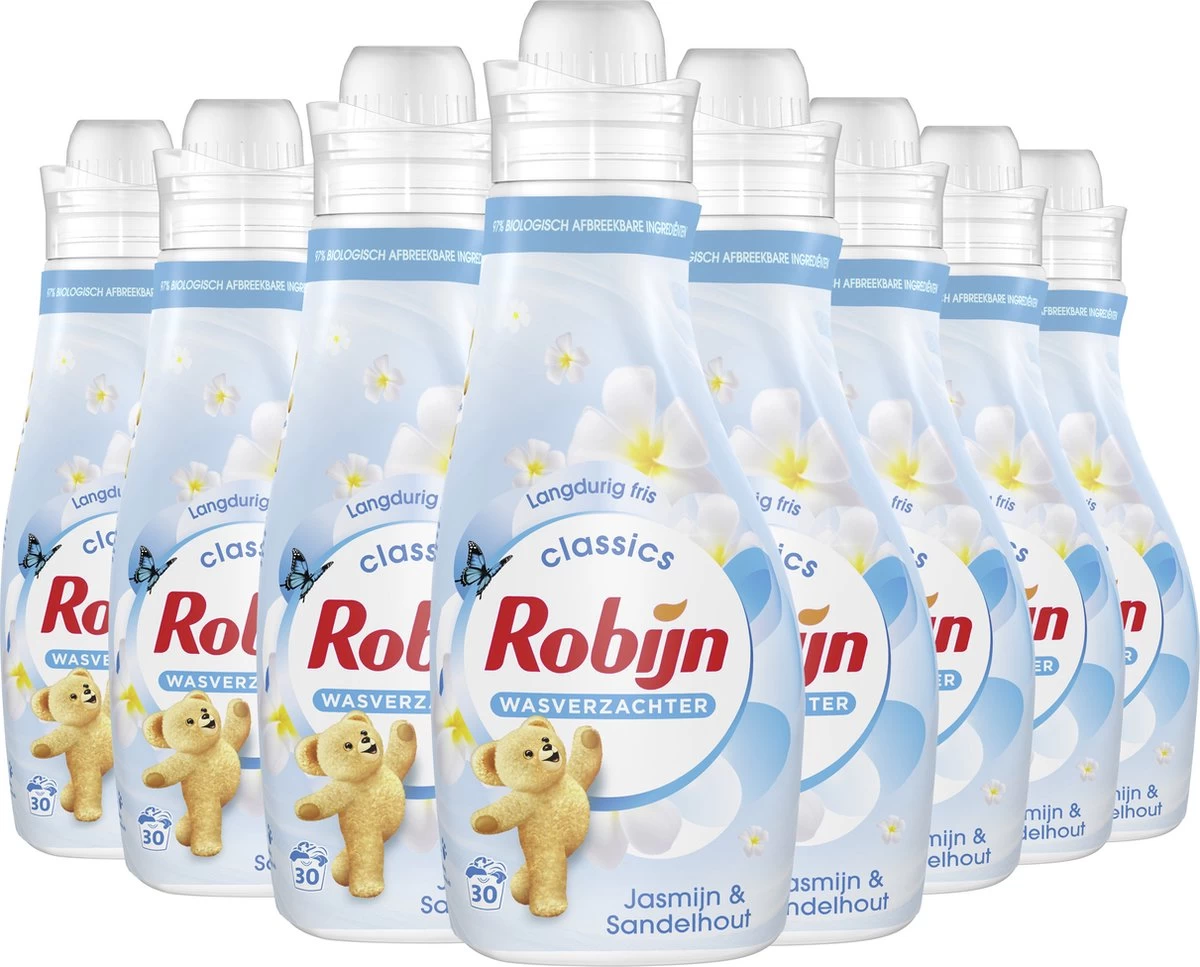 Robijn Jasmijn & Sandelhout Wasverzachter - 8 X 30 Wasbeurten- Voordeelverpakking - Afbeelding 10