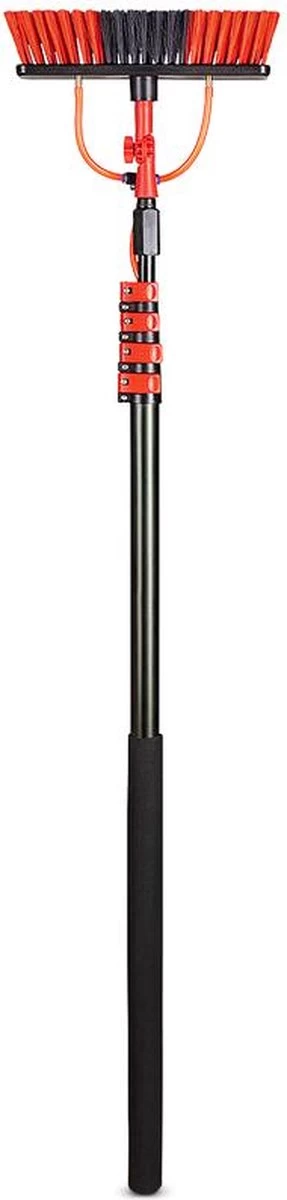 Telescoopsteel Met Borstel 6 Delige Set – Telescoop Met Borstel - Telescoopsteel Ramenwassen – Uitschuifbaar Tot 4,6 Meter - Met Zeepdispenser - Afbeelding 7
