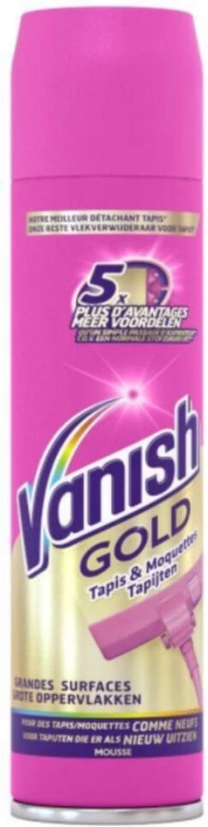 Vanish Gold Mousse Voor Tapijt Vlekkenverwijderaar - 600 Ml - Afbeelding 3