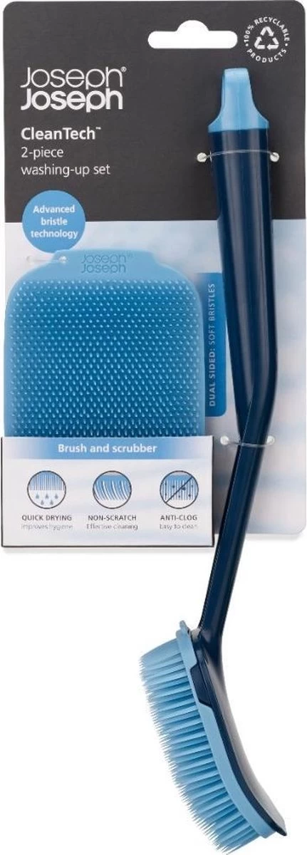 Joseph Joseph CleanTech Afwasborstel En Schrobber Set - Kunststof - Afbeelding 7