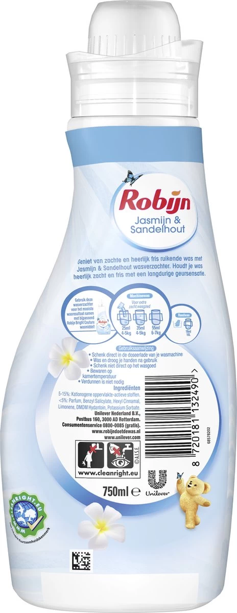 Robijn Perfect Match Stralend Wit En Jasmijn & Sandelhout Wasmiddel En Wasverzachter - 5 Stuks - Voordeelverpakking - Afbeelding 5