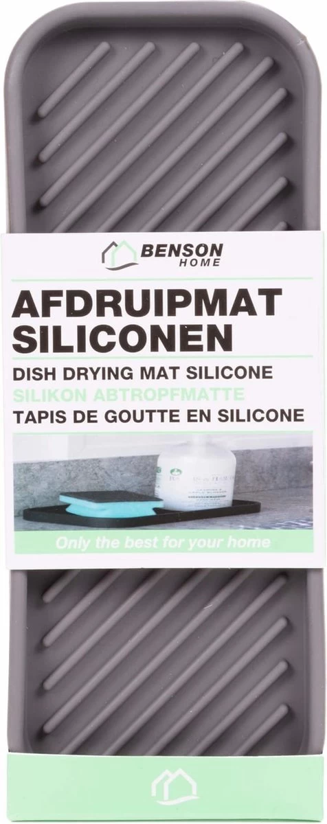 Benson Afdruipmat - Siliconen - 23.5 X 9.5 Cm - Grijs - Afbeelding 2