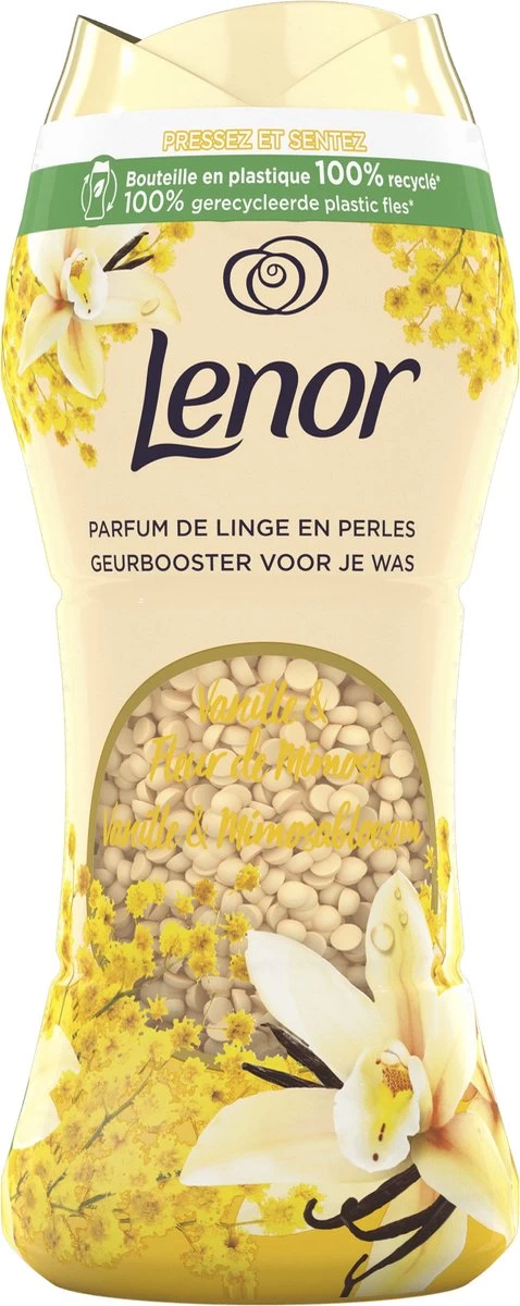Lenor Vanille En Mimosabloesem Parels - In-Wash Geurbooster - Voordeelverpakking 6 X 15 Wasbeurten - Afbeelding 2